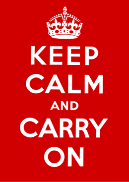 Poster "Keep Calm and Carry On"